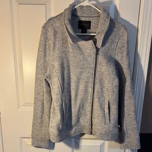 Tahari Heather Gray Teddy Jacket